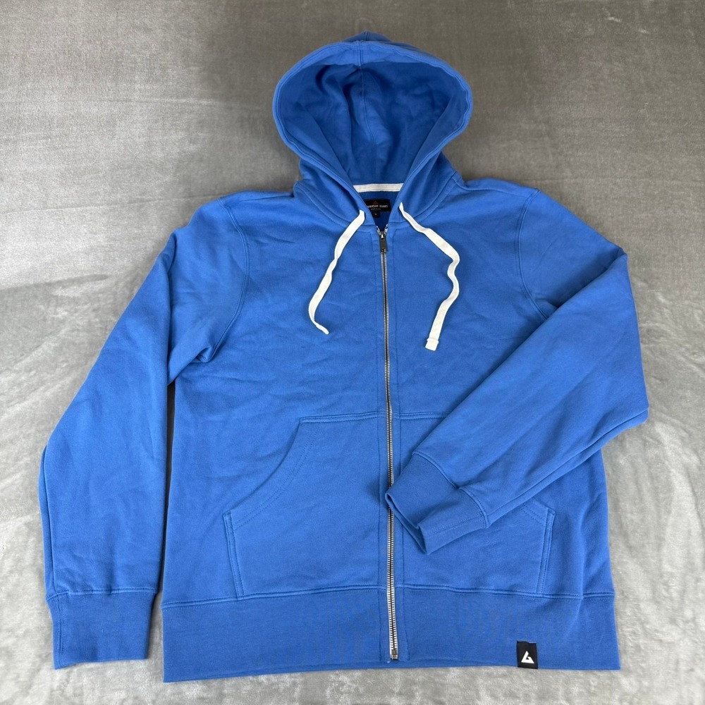 American Giant Midweight Full Zip Hoodie Mens Large Cobalt Blue $135 USA NWOT